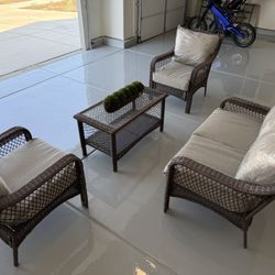 Four Piece Outdoor Wicker Patio Set