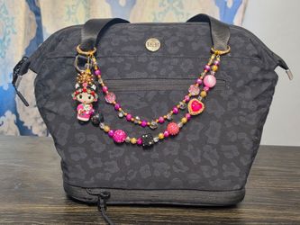 Traditional chinese doll Pink beaded  Bag Chain