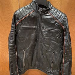 Mens Small Leather Jacket barely Used