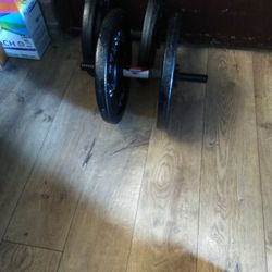 1 Pair Of 50 Pound Adjustable Dumbbells