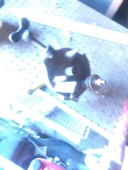 Antique hand powered bench grinder