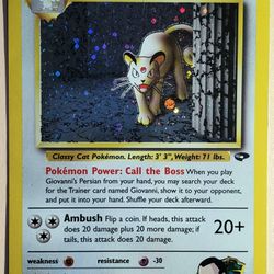 NM/EX - Giovanni's Persian - 8/132 - Holo - Gym Challenge - Pokemon