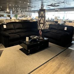 Black Sofa And Loveseat