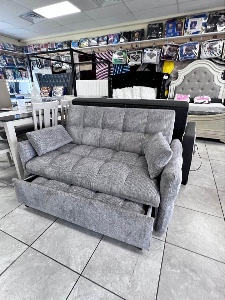 Sleeper Sofa Bed Gray ▪️ New ▪️ Delivery and Finance Available