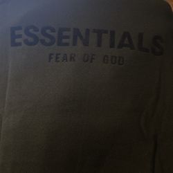 Black Essentials Fear Of God Hoodie