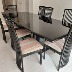 Dining Table with Eight Chairs
