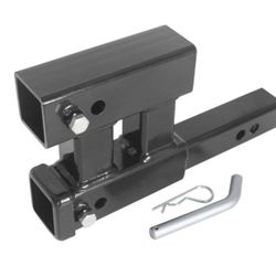 2-Inch Heavy Duty Hitch Extension - 7500lbs Capacity, 6-Inch Rise/Drop, Solid Steel Shaft W/ 2 Hitch Pins & Anti-Rust Nut Kit (Fits 2" Receiver, Truck