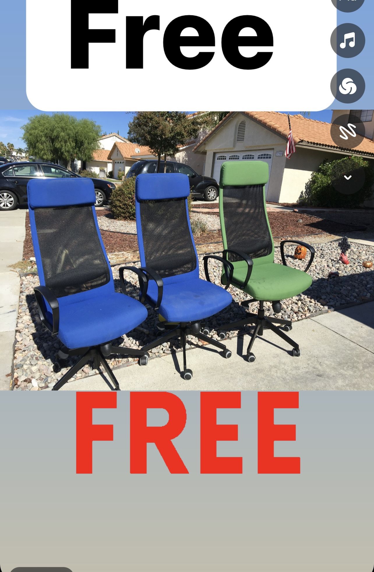 Free Office or Gaming Chairs