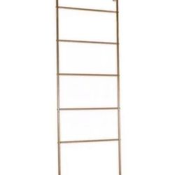 5Tier Wall Leaning Metal Towel Blanket Leader Storage Rack Bedroom Display Shelf