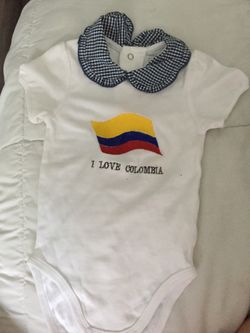 18 months Baby Onesie Columbia flag
