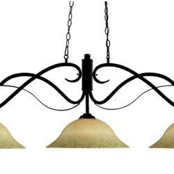 Billiards 3-Light Fixture Made By Z-Lite. Works Perfectly 