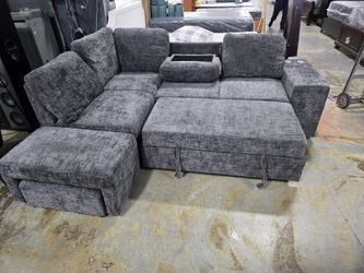 No credit needed modular sectional top quality gray color