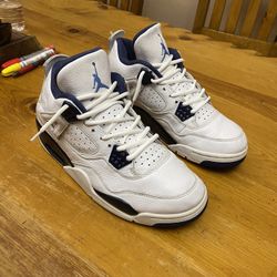 White/Navy Jordan 4