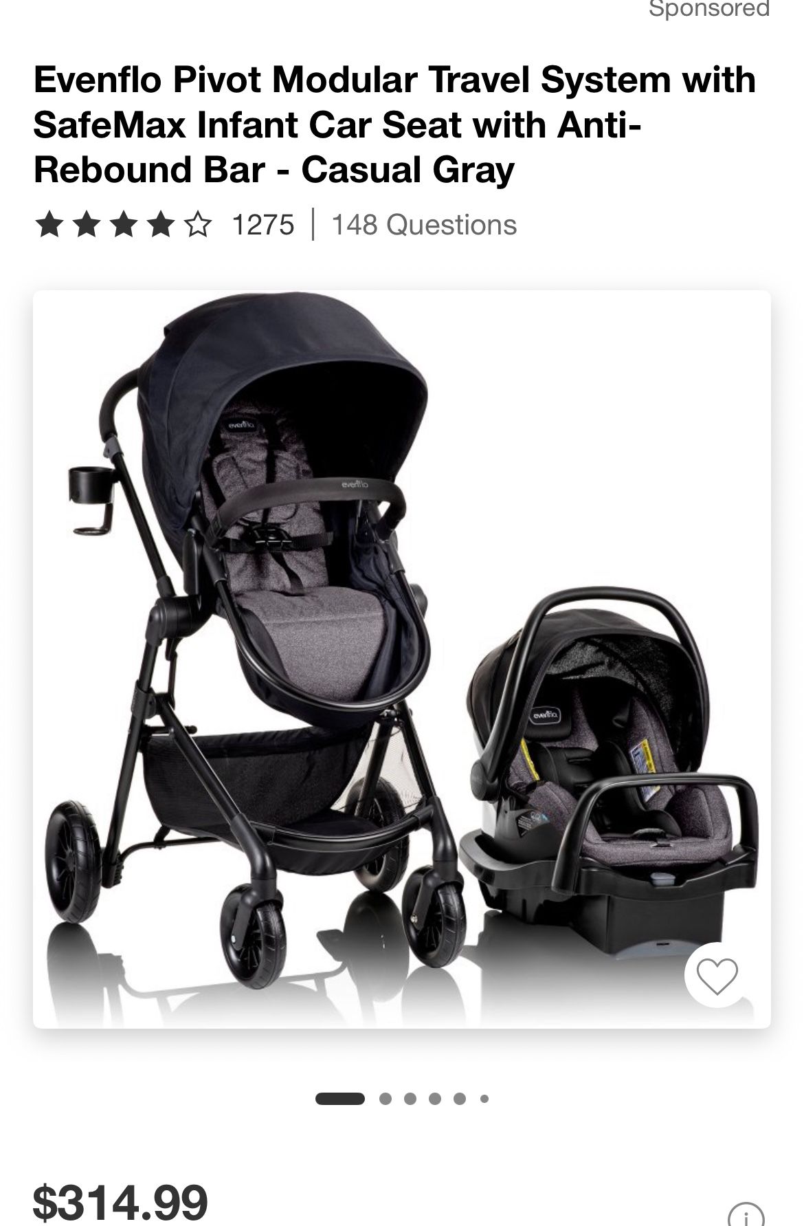 Evenflo Pivot Travel Stroller