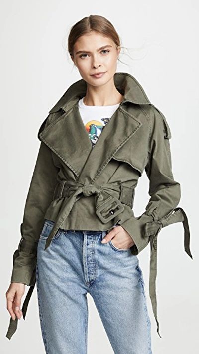 Anine Bing Aria Army Trench Jacket size S $450