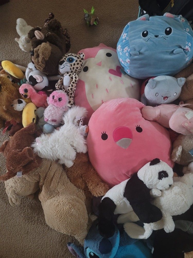 Hudge stuffed animal lot some squishmallows