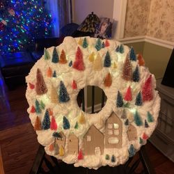 Winter Wreath Hand Made STUNNING Anthropologie Dupe Christmas Wreath!