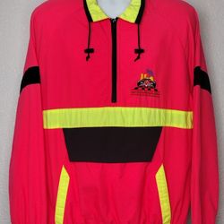 Vintage 90's Toyota Grand Prix Toyota Of Long Beach Half Zip Windbreaker Size M