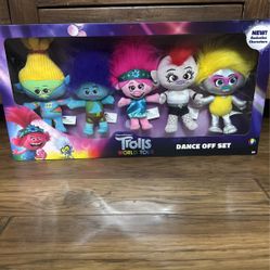 TROLLS WORLD TOUR Dance Off Plush Set of 5 | POPPY BRANCH 
