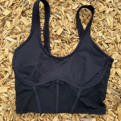 Alo Yoga Airbrush mesh corset tank top