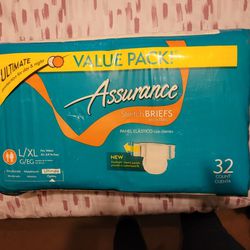 FREE ---Adult Diapers -package of 32 Assurance Briefs Size- L/XL for Sale  in Tacoma, WA - OfferUp