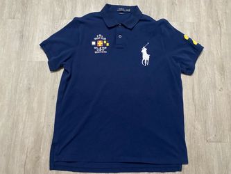 Polo Ralph Lauren Big Pony Yacht Club Navy Solid Polo Shirt Mens 2XL