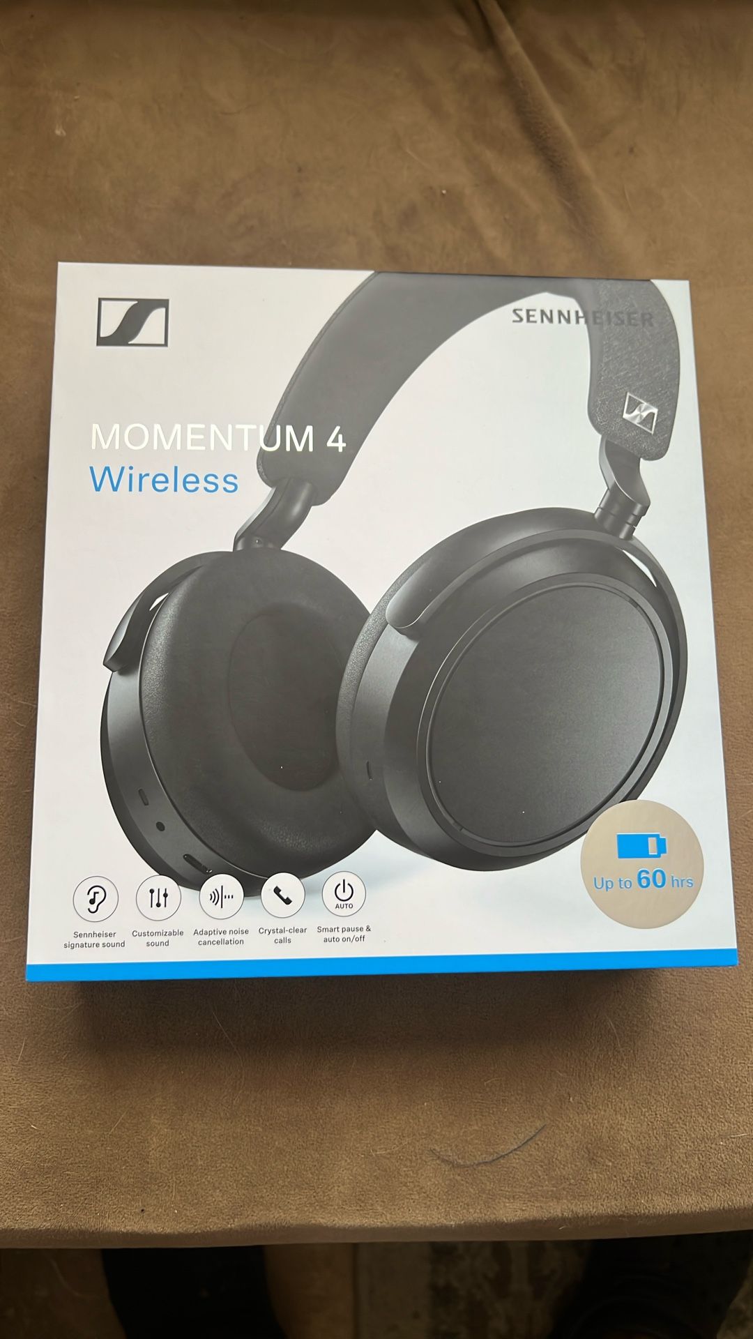 Sennheiser - MOMENTUM 4 Wireless Adaptive Noise-Canceling Over-The-Ear Headphones - Black