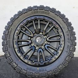 20" Fuel Rebel rims/wheels 33x12.50R20 TBB Tires