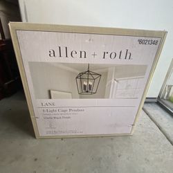 4 Light Chandelier Black