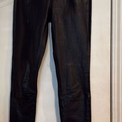 Women’s Theory Adbelle Leather Leggings Size 4