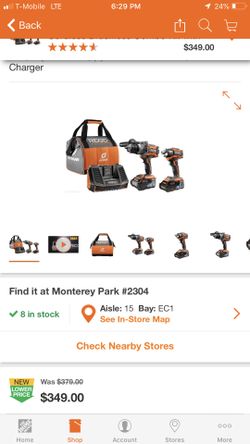 Rigid octane brushless combo