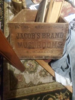 Antique Jacob's brand wood crate very rare