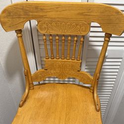 Wood Swivel Bar Stools (Set of 2) 