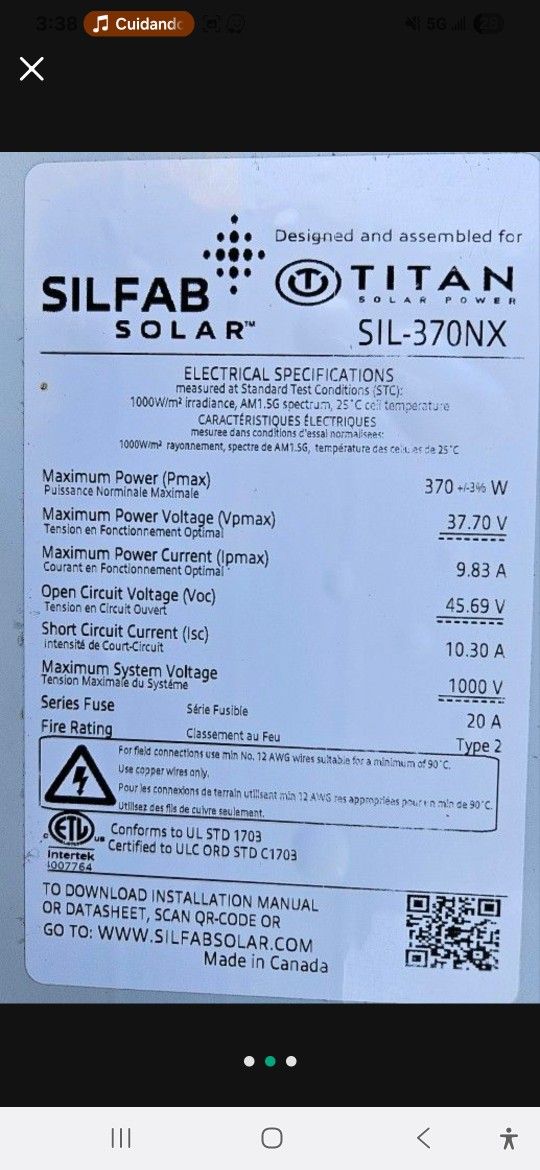 370 Watt Solar Panel