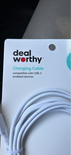 10ft USB-A to USB-C Cable - dealworthy White
