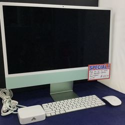 Apple iMac 24” M1 256GB SSD 8GB RAM W/ Wireless Mouse & Keyboard 