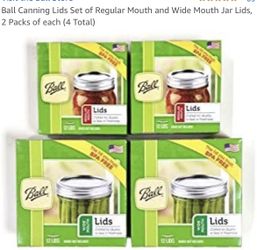 Ball Canning Lids Set Of Regular Mouth And Wide Jar Lids 2 Packs Of Each(4total)