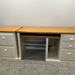 Desk And File Cabinet 