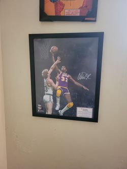 Autographed Magic Johnson Poster