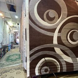 8x10 Area Rugs Carpet Rugs Modern Desgin Thick Colors Brown Beige 