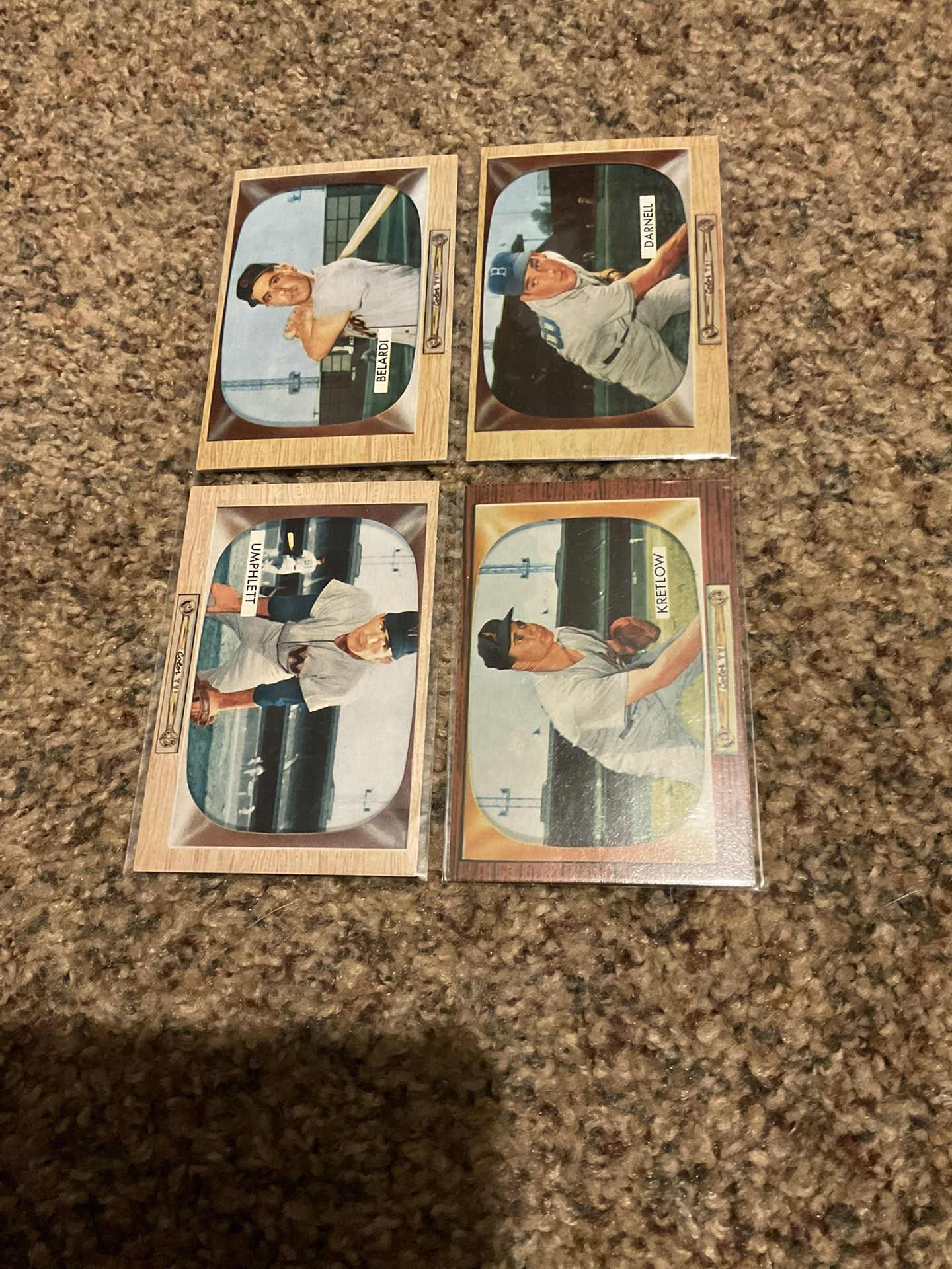 1955 Bowman 4 Baseball Card Higher Grade Lot