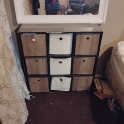 9 Piece Storage Dresser With Mirror