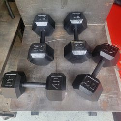 Pair Of 50 Lb Steel Dumbbells And A Pair Of 40 Lb Steel Dumbbells. Dollar Per Pound