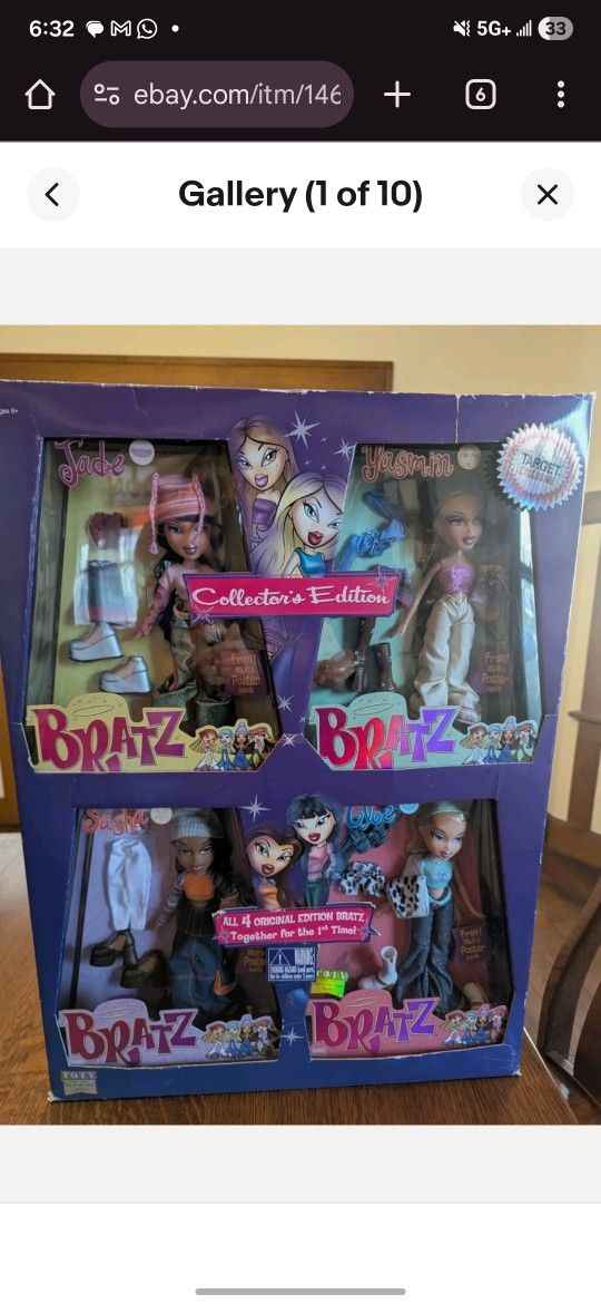 NOS All 4 Original Edition The BRATZ Pack Collector's Edition Target Exclusive