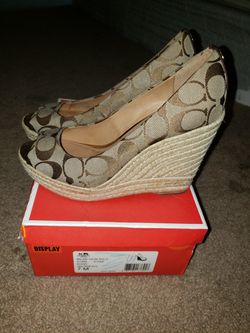 Coach wedges sz 7