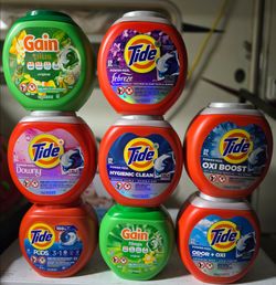 TIDE/GAIN DETERGENT PODS (25XL CT & 42CT) $10 EACH