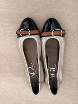 AGL metallic ballerina shoes (41)