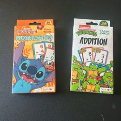 2 new sets of math flash cards subtraction and addition 