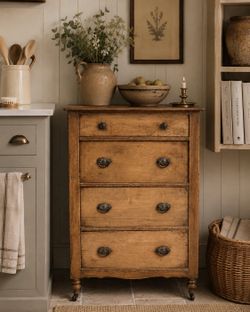 Antique Victorian linen drawers.