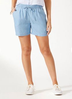 New Women’s Tommy Bahama 5” Chambray All Day HR Easy Shorts